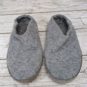 Glerups Grey Wool Felted Slippers Size 44